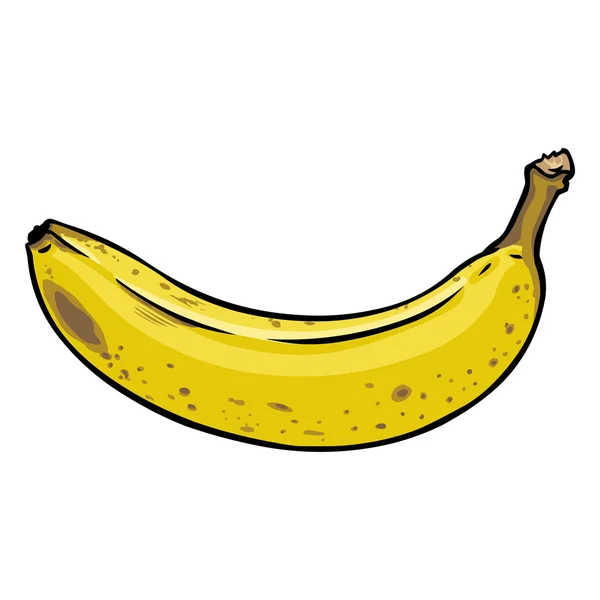 Plátano de dibujos animados Overmadpe — Vector de stock