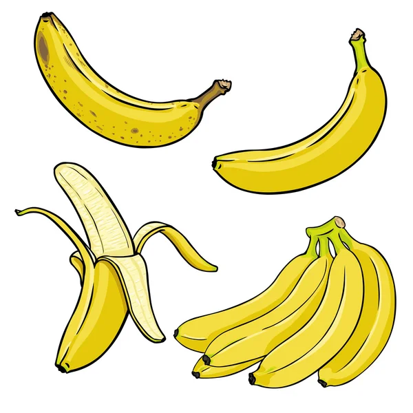 Bande dessinée Bananes jaunes Vecteur En Vente