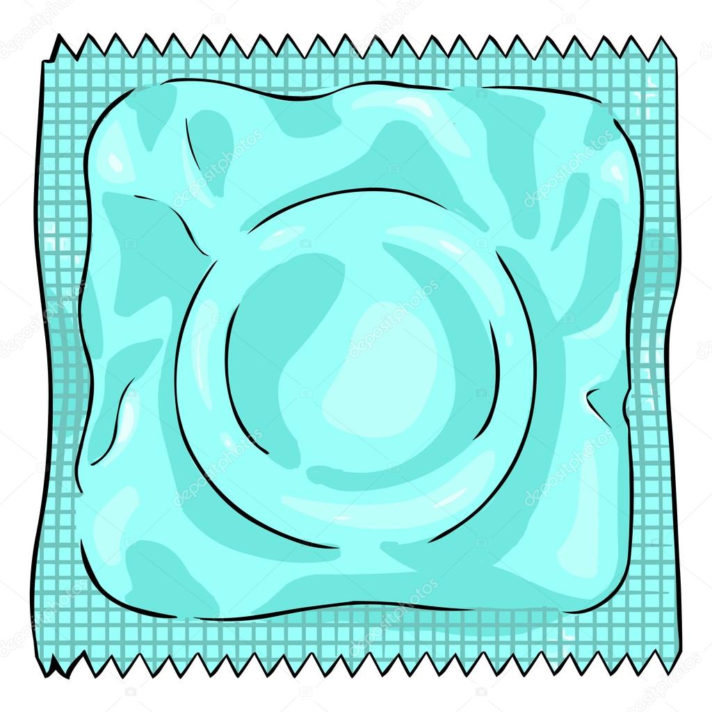 Condom in Turquoise Package