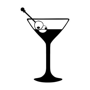 Zeytinli martini bardağı.