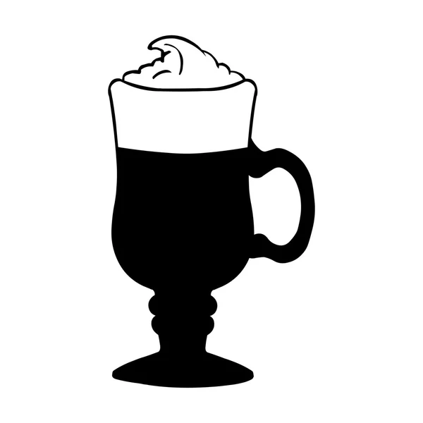 Glass with Irish Coffee. — Stock Vector