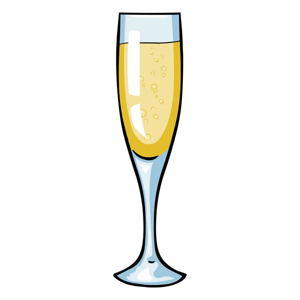 Cartoon glas Champagne — Stock vektor