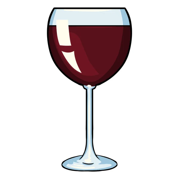 Kreskówka kieliszek czerwonego wina — Wektor stockowy