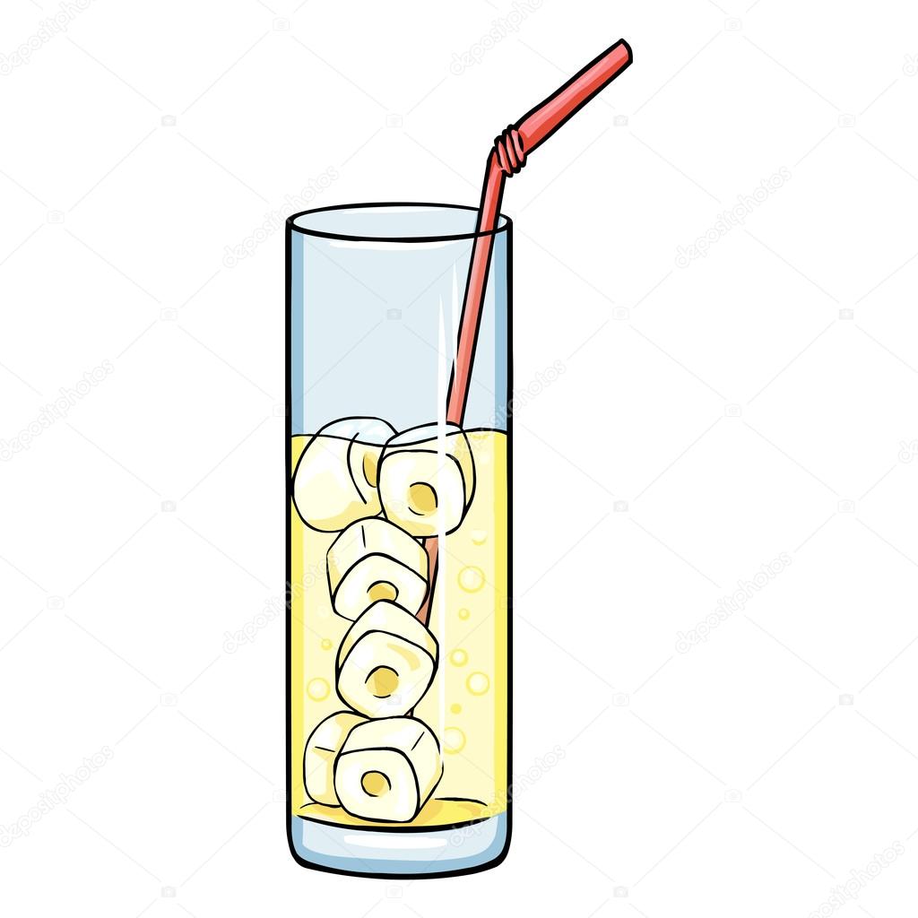 Cartoon Glass of Lemonade — Stock Vector © nikiteev 73483165