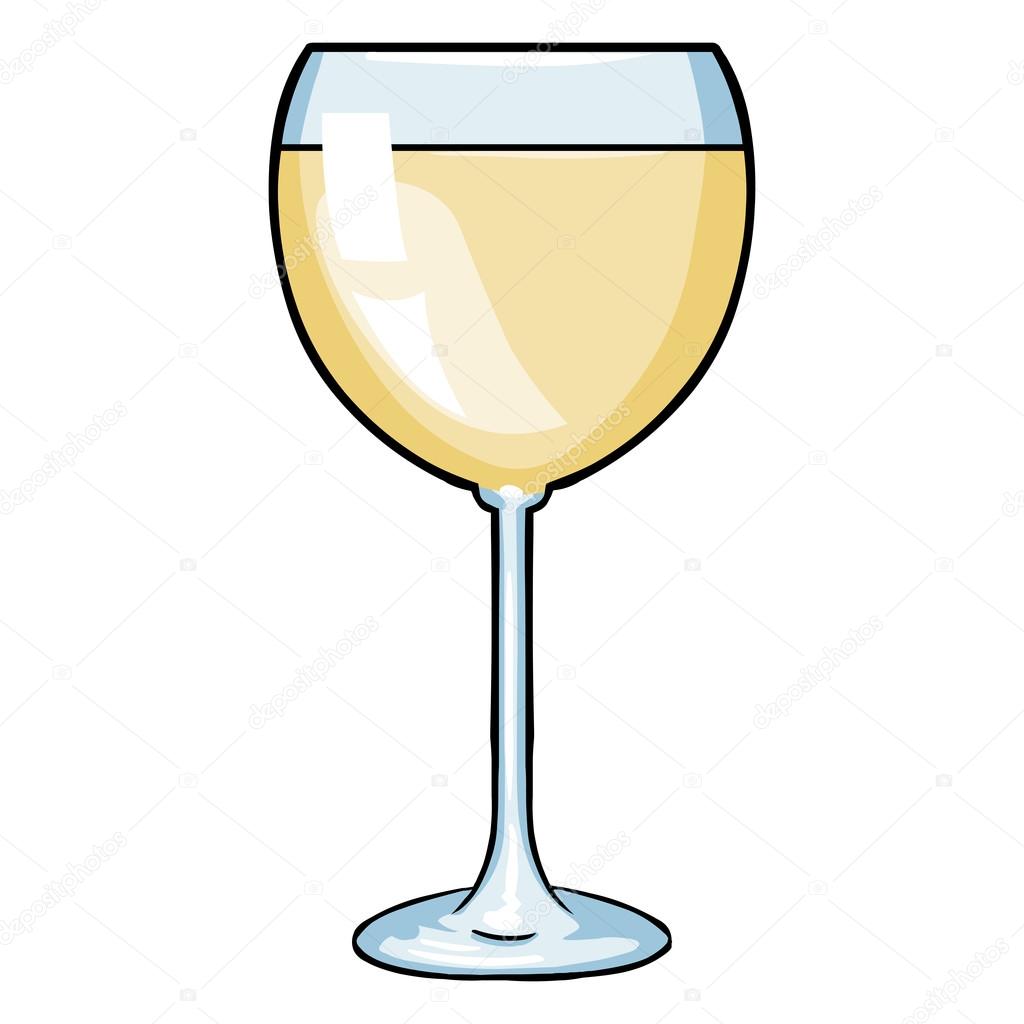 Cartoon Glass of White Wine Stock Vector Image by ©nikiteev #73483341