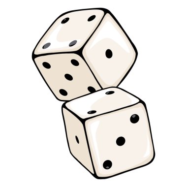 Cartoon Two Dices.