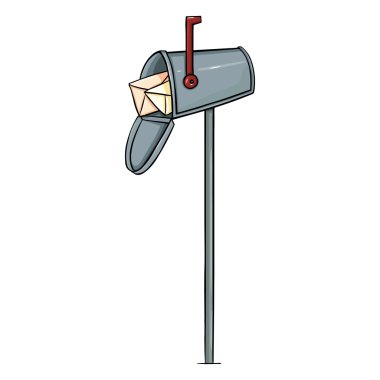 Gray Cartoon Mailbox