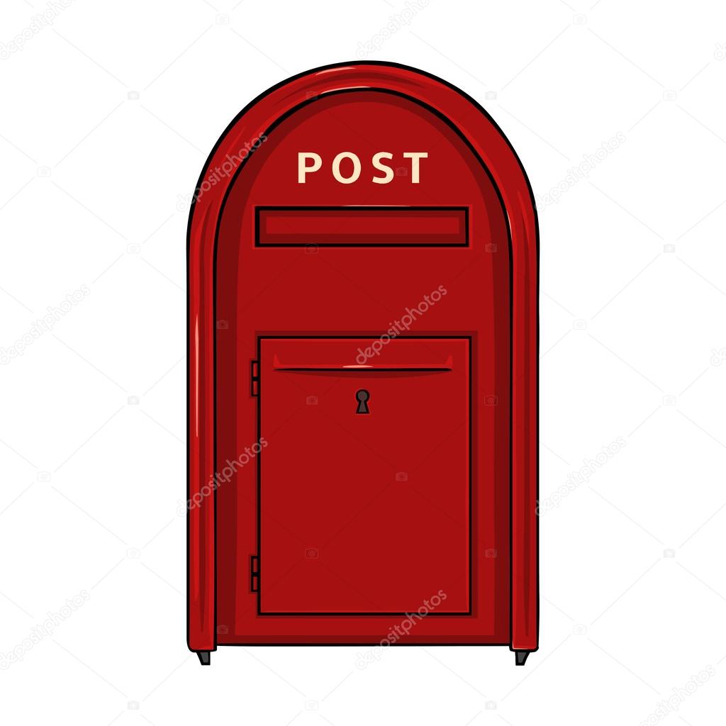 Cartoon Red Street Postbox. Stock Vector Image by ©nikiteev #77261720