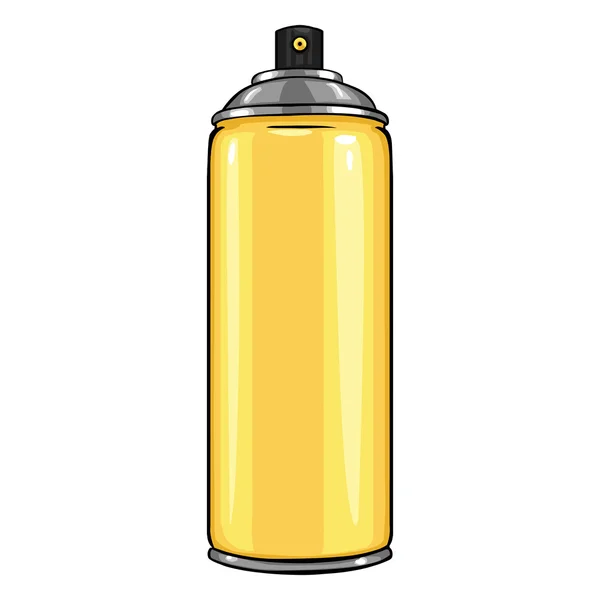 Spray de aerossol com tinta amarela — Vetor de Stock