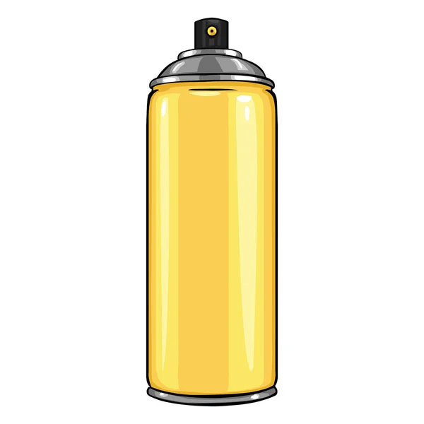 Aerosol Spray with Yellow Paint — Stock Vector