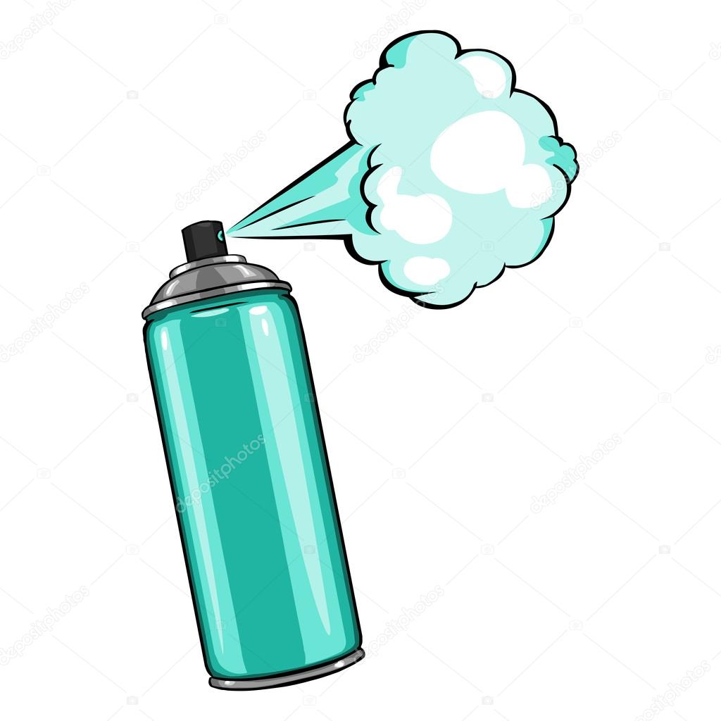 Aerosol Spray with Turquoise Paint Stock Vector by ©nikiteev 80626262