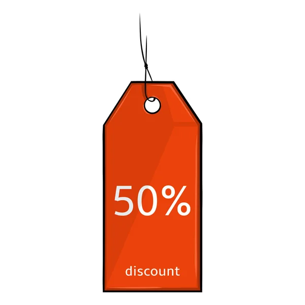 Discount Tag 50 percent — Stock Vector