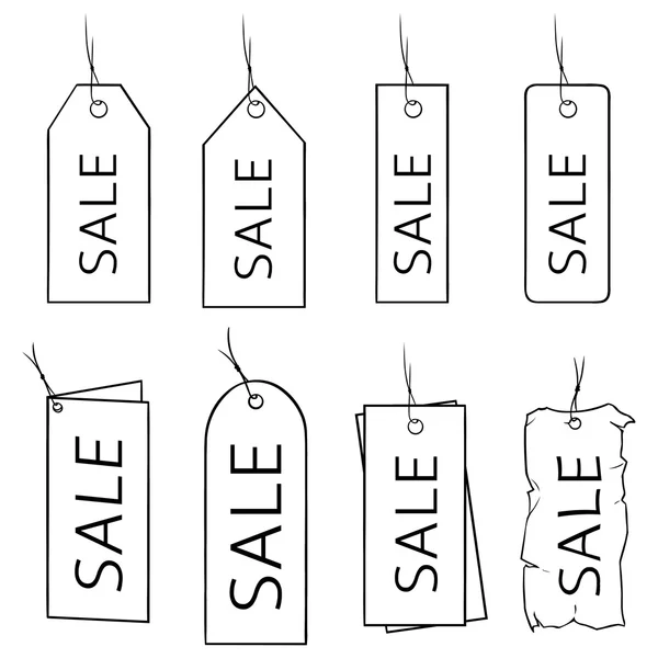 Sketch Discount Tags. — Stock Vector