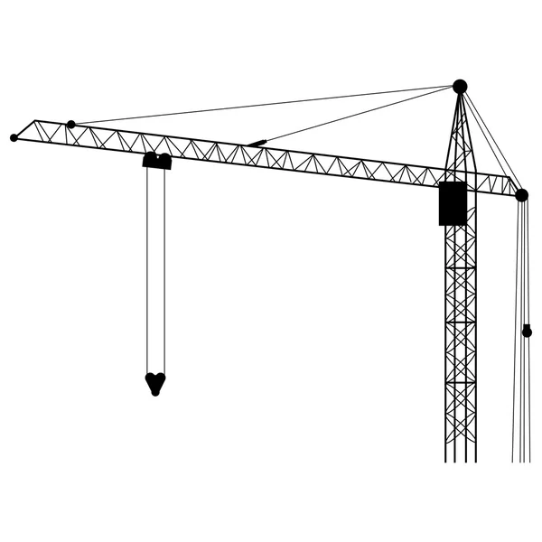 Stavební věžový jeřáb — Stockový vektor