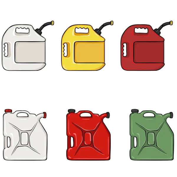 Desenhos animados Jerry Cans — Vetor de Stock