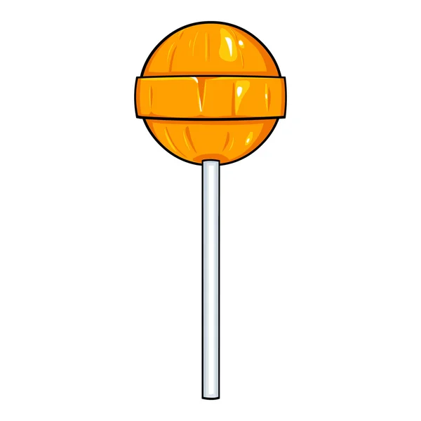 Orange Round Lolipop — Stock Vector