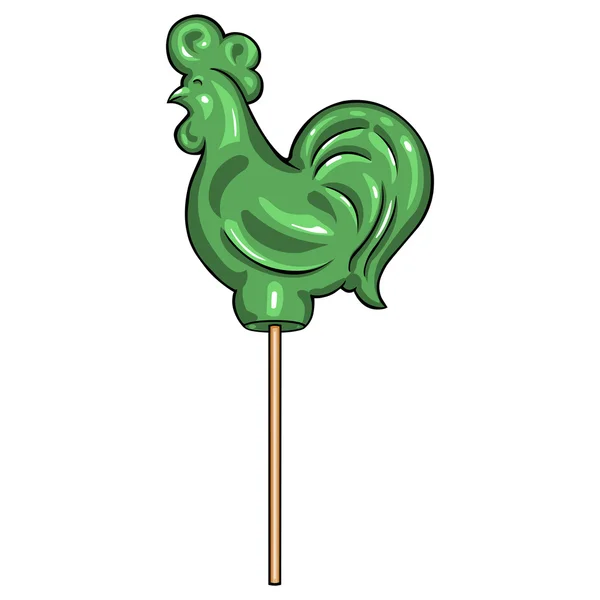 Bonbons verts bite Lolipop — Image vectorielle