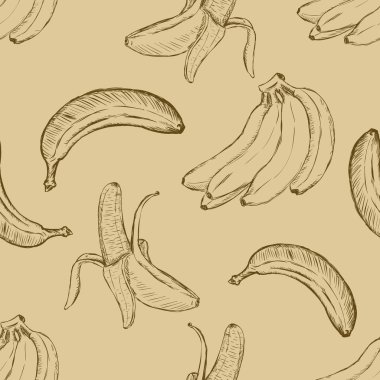 Çizgi film muz arka plan