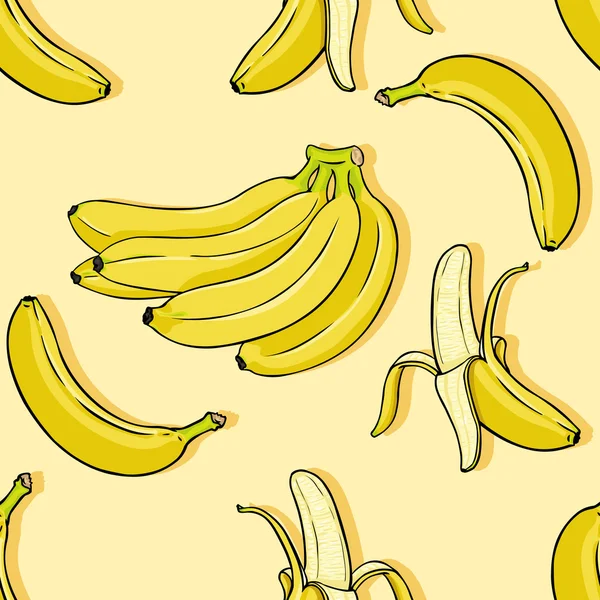Karikatur Bananen Hintergrund — Stockvektor