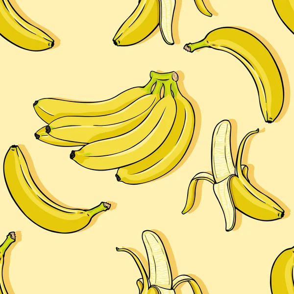 Desenhos animados Banana fundo — Vetor de Stock