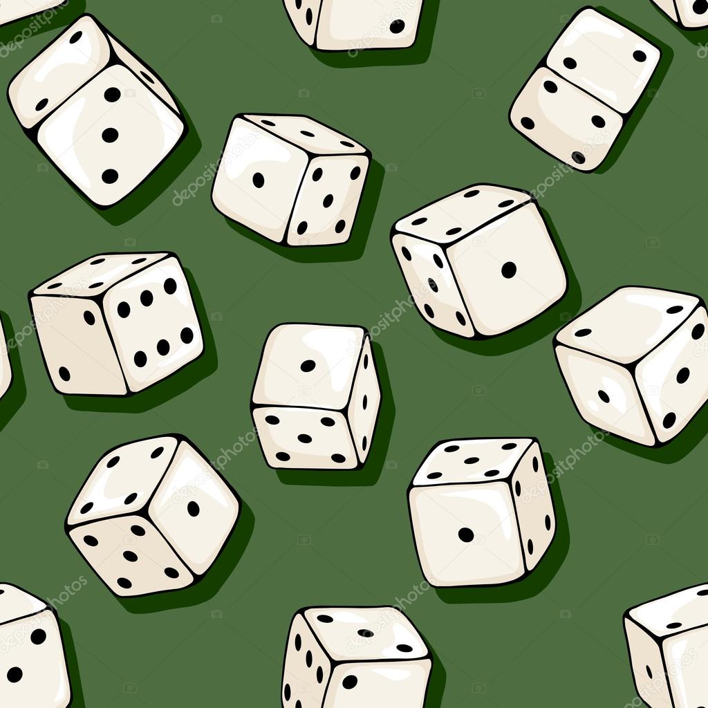 Background of Cartoon Dices
