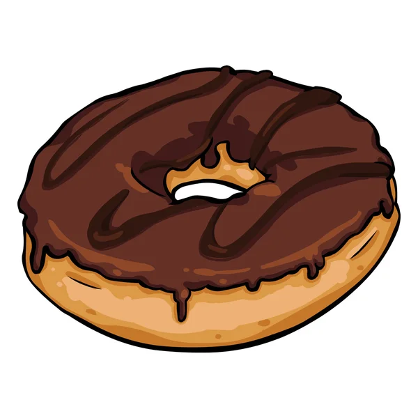 Único donut dos desenhos animados — Vetor de Stock
