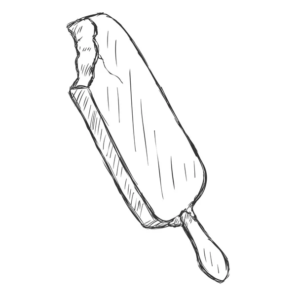 Sorvete de esquete único Popsicle — Vetor de Stock