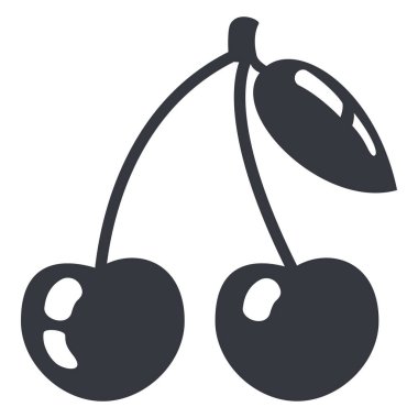 Vector Black Temel Kiraz Simgesi