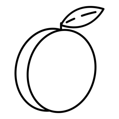 Kayısı Meyvesi 'nin Vektör Taslak Simgesi