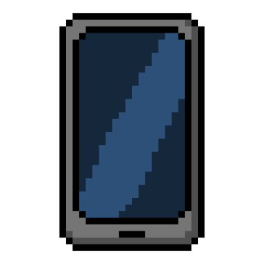 Vector Pixel Art Icon of Smartphone. Front View