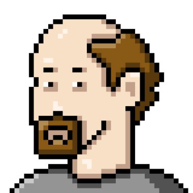 Sakallı Kel Adam 'ın Vektör Pikseli Kullanıcı Resmi