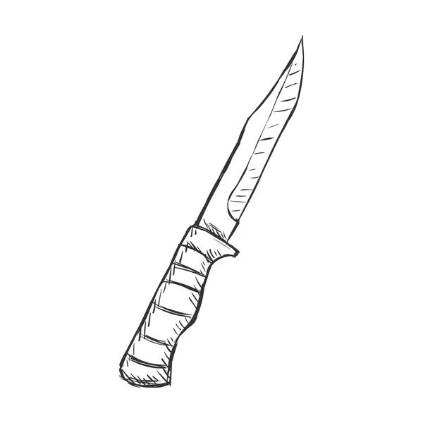 Esbozo cuchillo único — Vector de stock