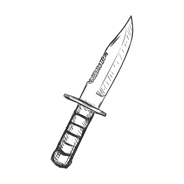 Sketch cuchillo del ejército — Vector de stock