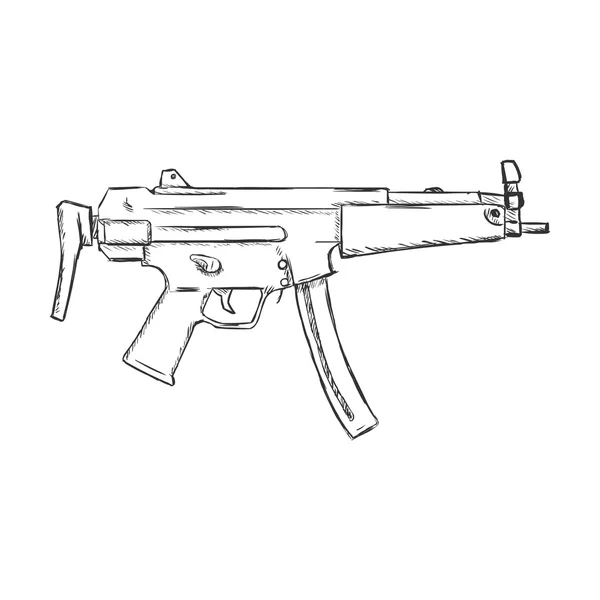 SMG mitrailleuse — Image vectorielle