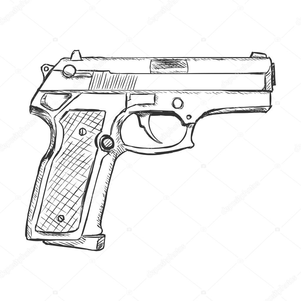Sketch Beretta Pistol