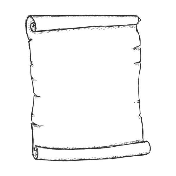 Scroll croquis unique — Image vectorielle