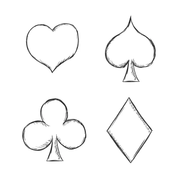 Как нарисовать масти игральных карт