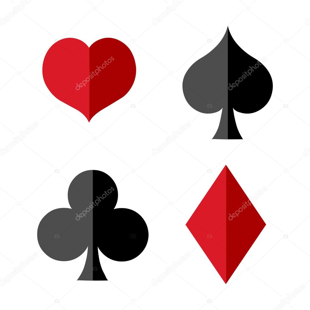 Vector Flat Set of Playing Cards Suits