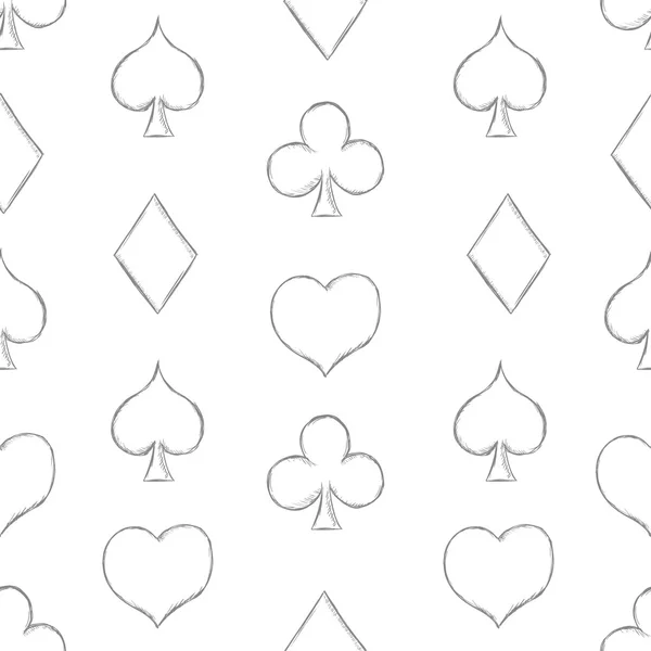 Cartes à jouer sans couture — Image vectorielle