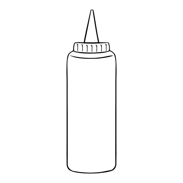 Botella de plástico para alimentos — Vector de stock