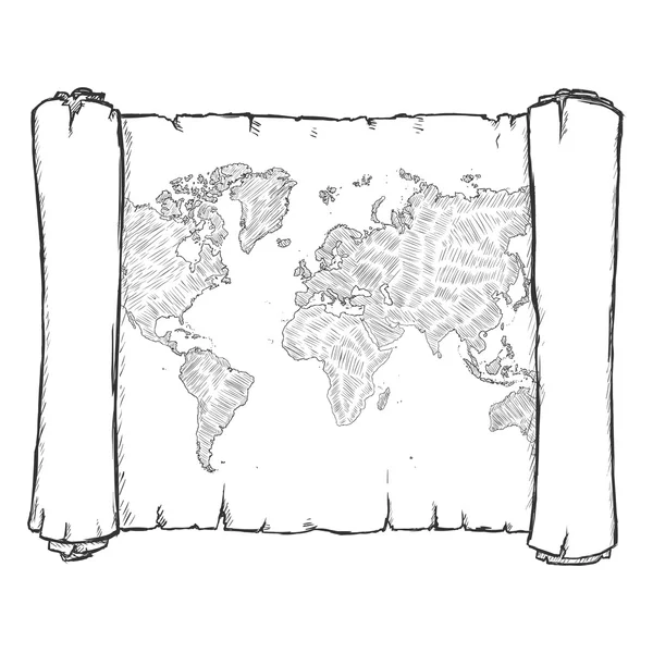 Carte du monde blanc — Image vectorielle