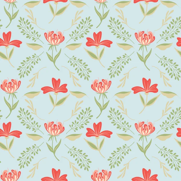 Vektörde Kusursuz Çiçek Deseni