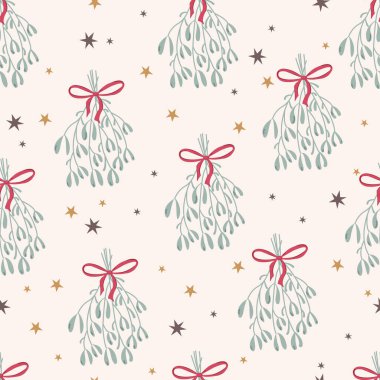 Köknar dalları ve takılarıyla kusursuz bir Noel deseni. 