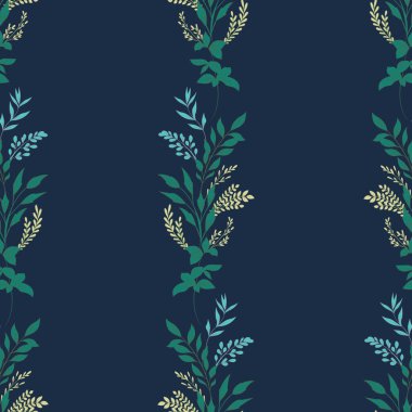 Klasik duvar kağıdı vintage yaprak desen arkaplanı