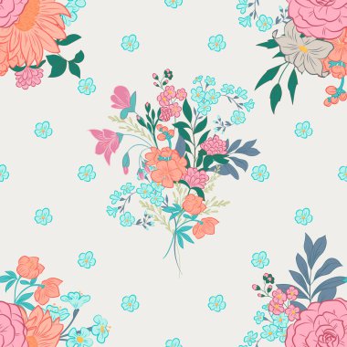 Klasik duvar kağıdı klasikleşmiş çiçek desenli arkaplan