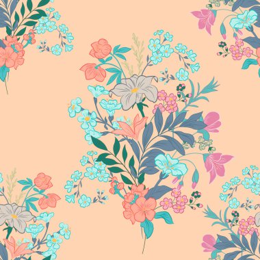 Klasik duvar kağıdı klasikleşmiş çiçek desenli arkaplan