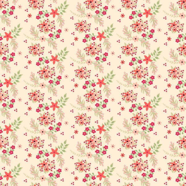 Classic Wallpaper Vintage Flower Pattern Background — Stock Vector