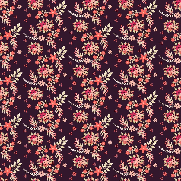 Classic Wallpaper Vintage Flower Pattern Background — Stock Vector