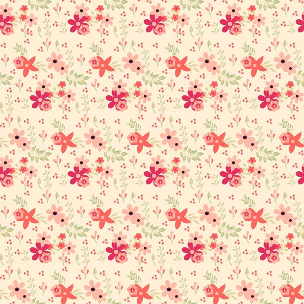 Fondo Pantalla Clásico Patrón Flores Vintage Fondo — Archivo Imágenes Vectoriales