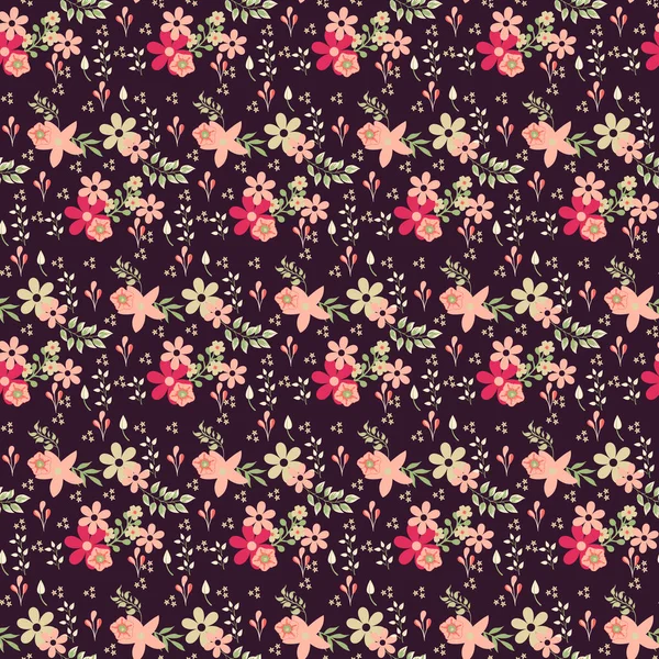 Klassische Tapete Vintage Blume Muster Hintergrund — Stockvektor